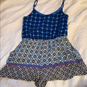 Funky blue romper